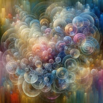 The primary subject of the image is a colorful, abstract artwork featuring a variety of shapes and colors. The setting is a vibrant, colorful background that complements the artwork. The visual style is a mix of digital art and illustration, creating a unique and eye-catching piece. The dominant colors in the artwork are bright and bold, creating a lively and energetic atmosphere.